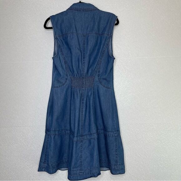 Derek Lam 10 Crosby Denim Satina Shirt Dress Indigo 12 - Picture 4 of 5